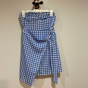 Gingham Strapless Dress